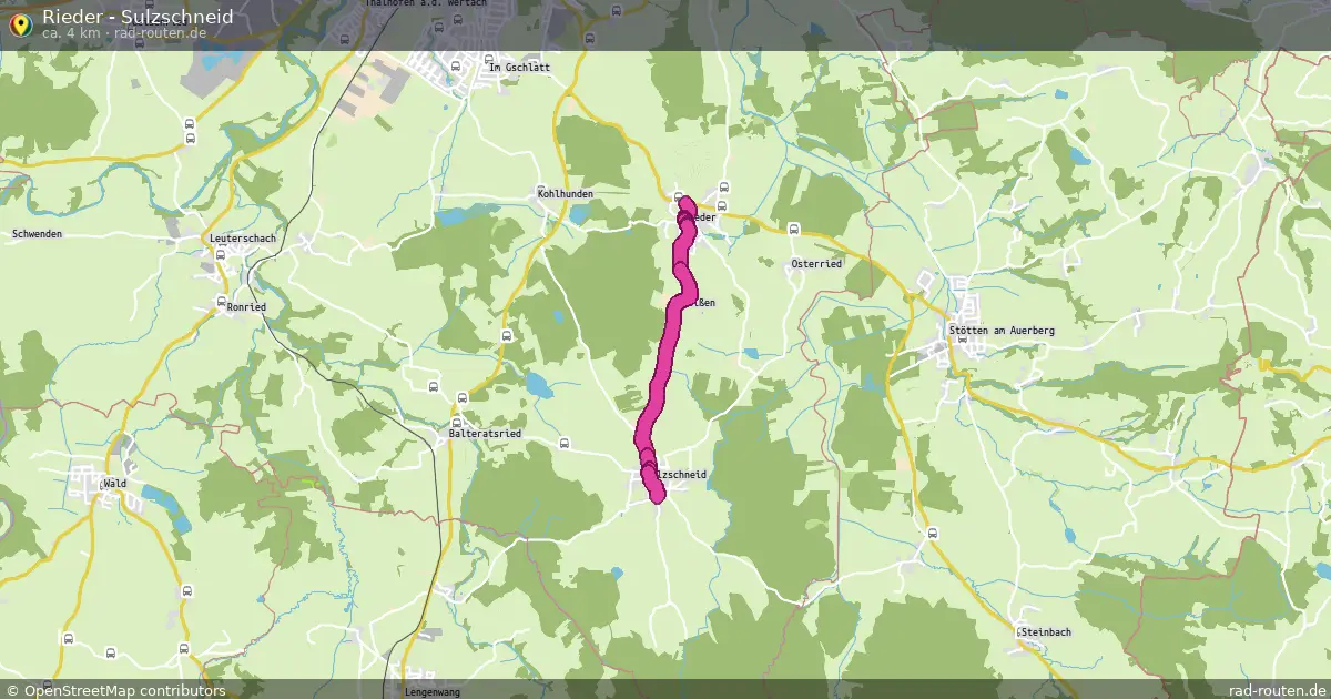Rieder - Sulzschneid – Fernradroute auf Rad-Routen.de