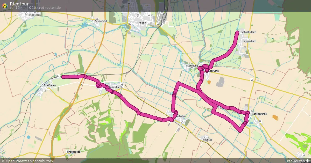 Riedtour (K 10) – Fernradroute auf Rad-Routen.de