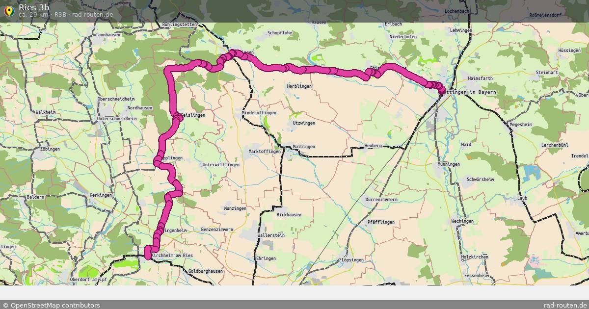 Ries 3b (R3b) – Fernradroute auf Rad-Routen.de