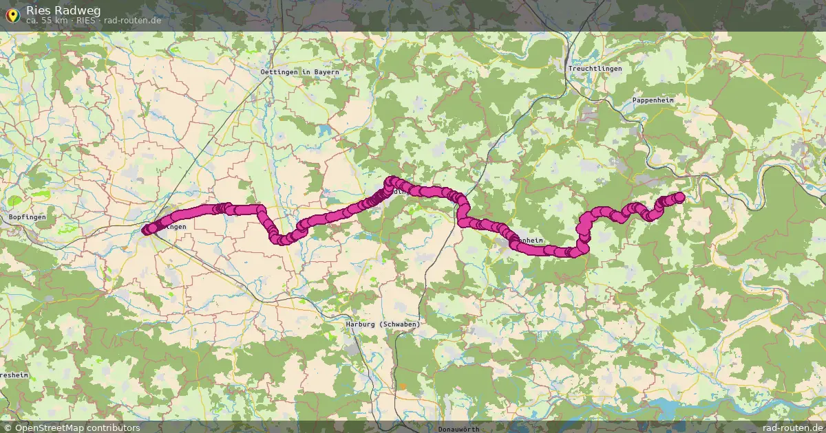 Ries Radweg (Ries) – Fernradroute auf Rad-Routen.de