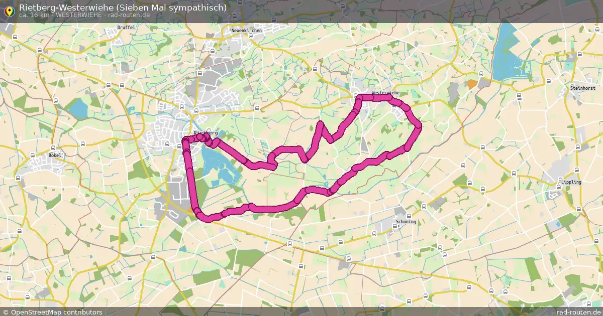 Rietberg-Westerwiehe (Sieben Mal sympathisch) (Westerwiehe) – Fernradroute auf Rad-Routen.de