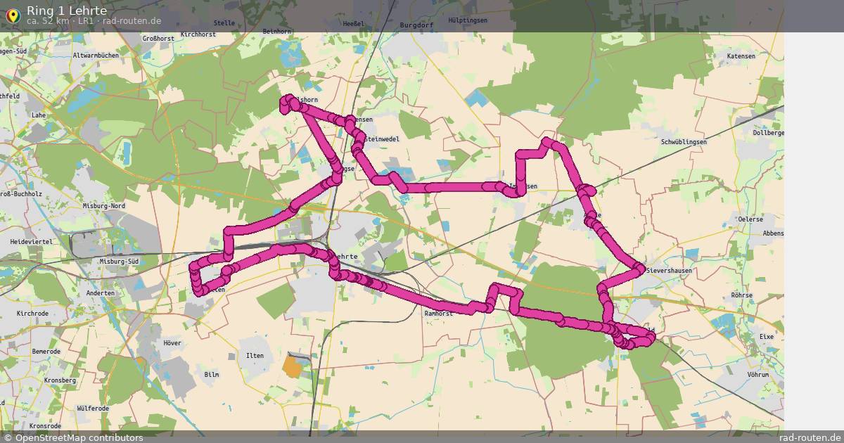 Ring 1 Lehrte (LR1) – Fernradroute auf Rad-Routen.de
