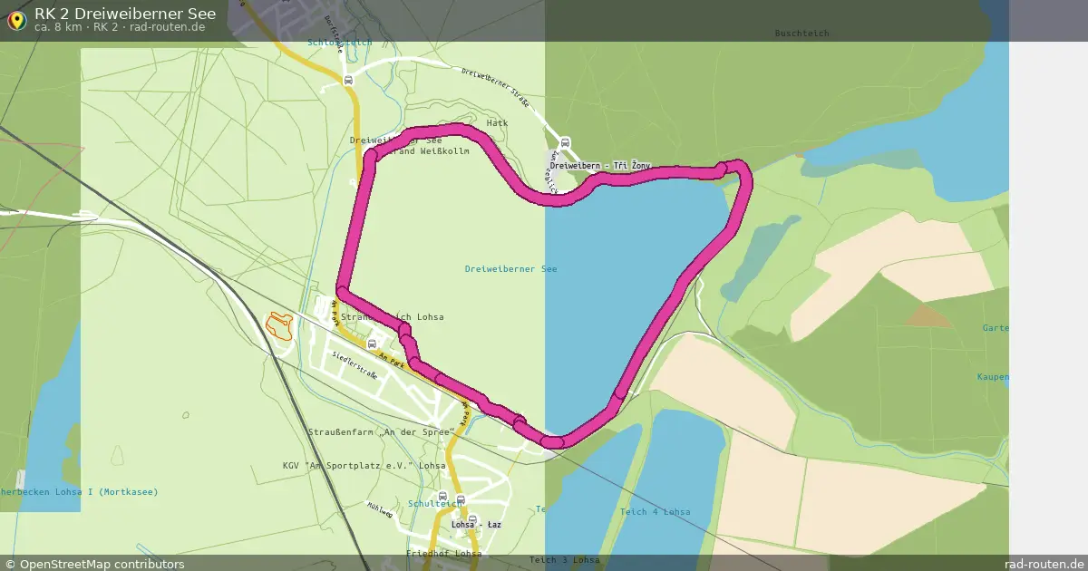 RK 2 Dreiweiberner See (RK 2) – Fernradroute auf Rad-Routen.de