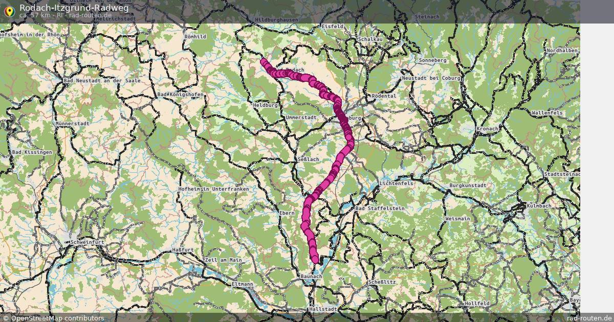 Rodach-Itzgrund-Radweg (RI) – Fernradroute auf Rad-Routen.de