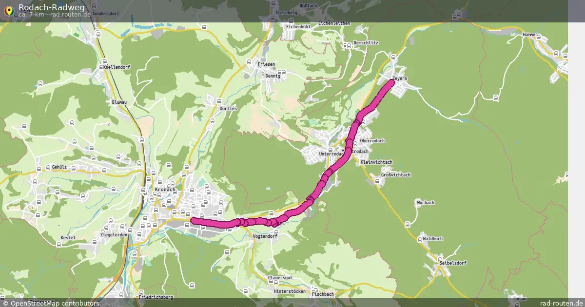 Rodach-Radweg – Fernradroute auf Rad-Routen.de