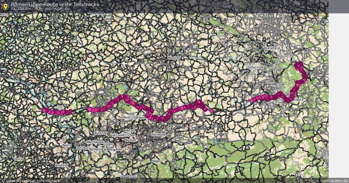Römer-Lippe-Route erste Teilstrecke