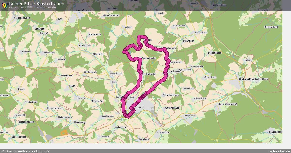 Römer-Ritter-Klosterfrauen (RRK) – Fernradroute auf Rad-Routen.de