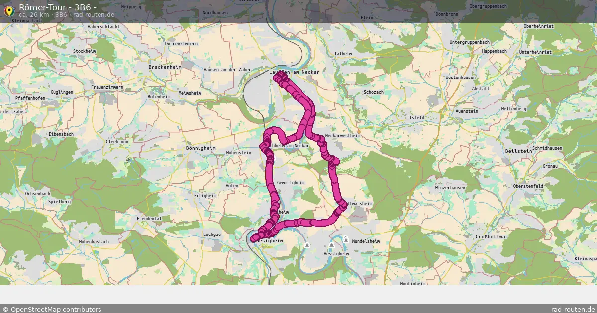 Römer-Tour - 3B6 - (3B6) – Fernradroute auf Rad-Routen.de