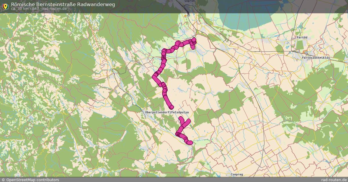 Römische Bernsteinstraße Radwanderweg (B47) – Fernradroute auf Rad-Routen.de