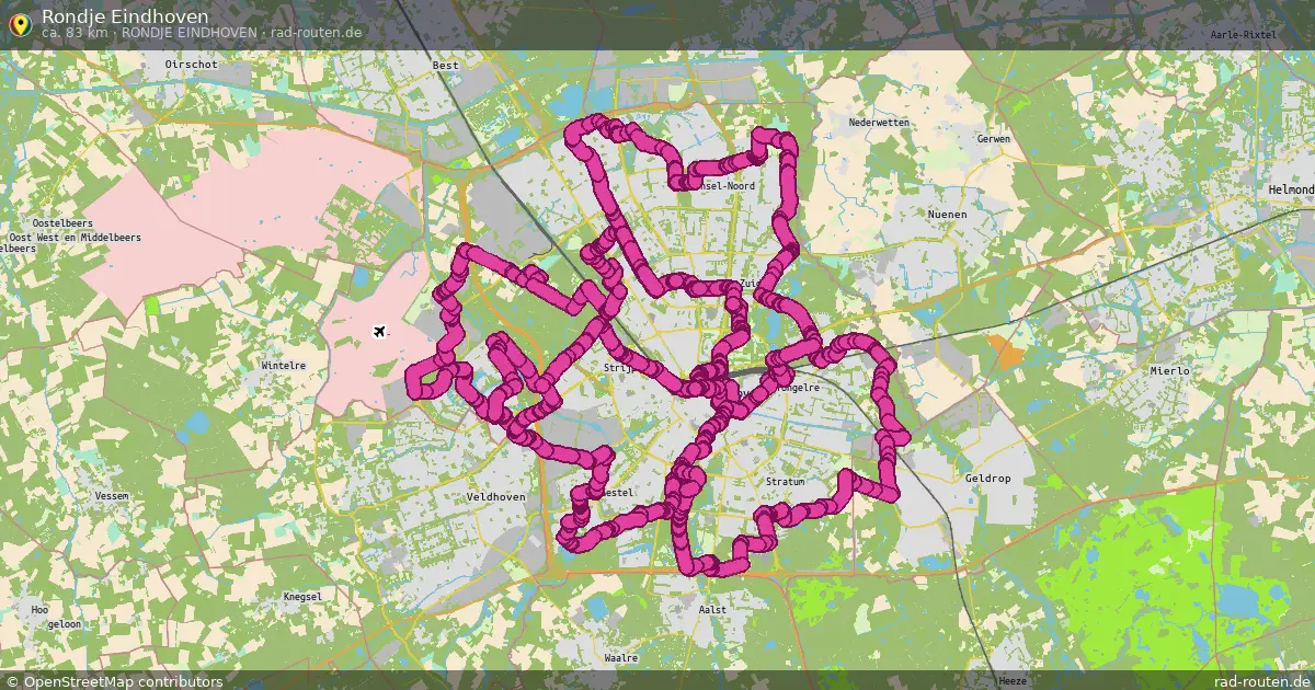 Rondje Eindhoven (Rondje Eindhoven) – Fernradroute auf Rad-Routen.de