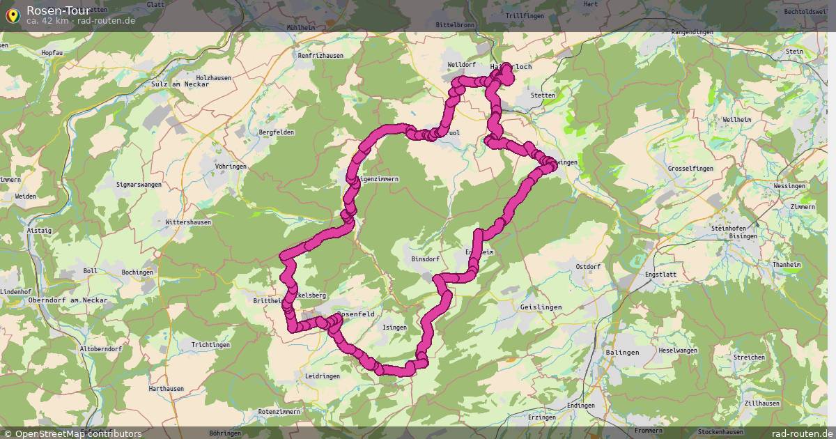 Rosen-Tour – Fernradroute auf Rad-Routen.de