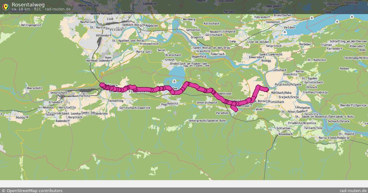 Rosentalweg (R1C) – Fernradroute auf Rad-Routen.de