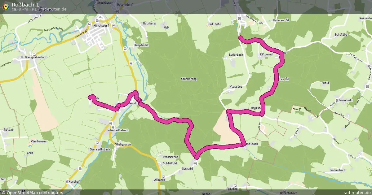 Roßbach 1 (R1) – Fernradroute auf Rad-Routen.de