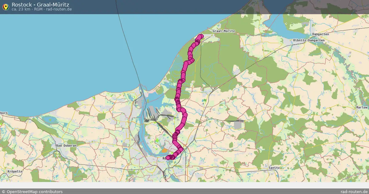 Rostock - Graal-Müritz (RGM) – Fernradroute auf Rad-Routen.de