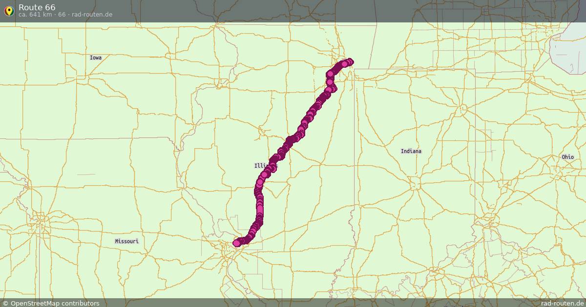 Route 66 (66) – Fernradroute auf Rad-Routen.de