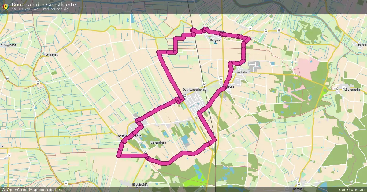 Route an der Geestkante (#9) – Fernradroute auf Rad-Routen.de