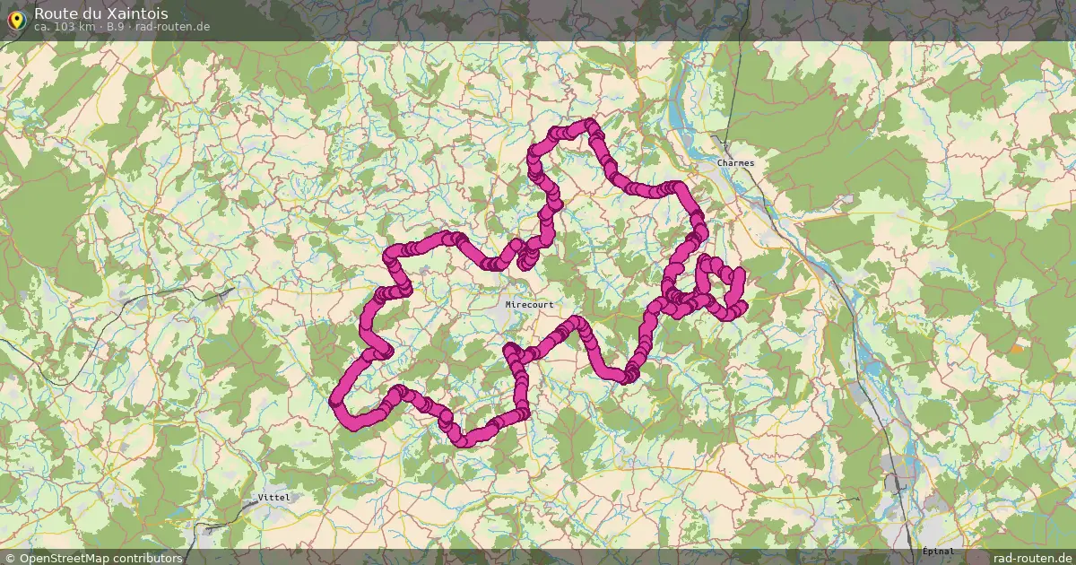 Route du Xaintois (B.9) – Fernradroute auf Rad-Routen.de