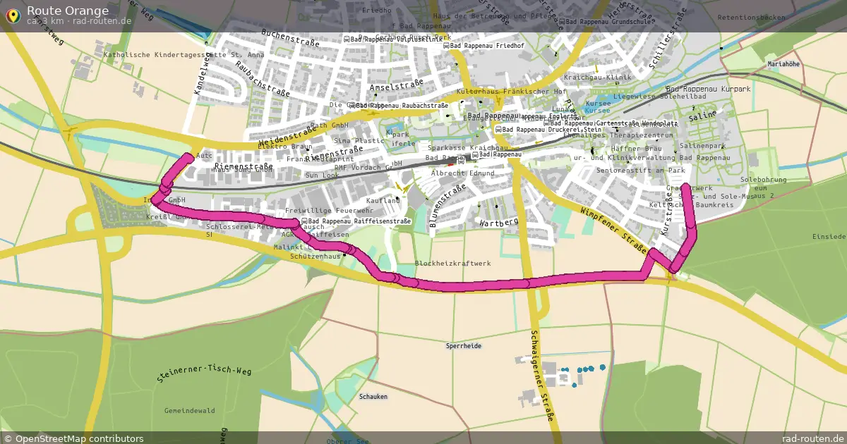 Route Orange – Fernradroute auf Rad-Routen.de