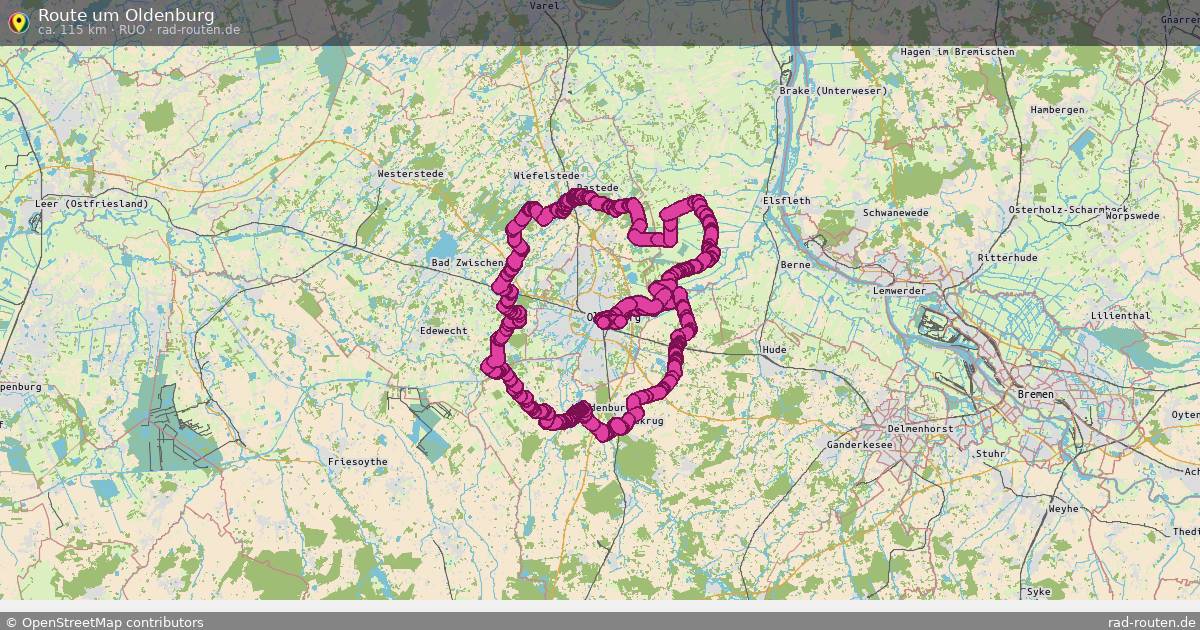 Route um Oldenburg (RuO) – Fernradroute auf Rad-Routen.de