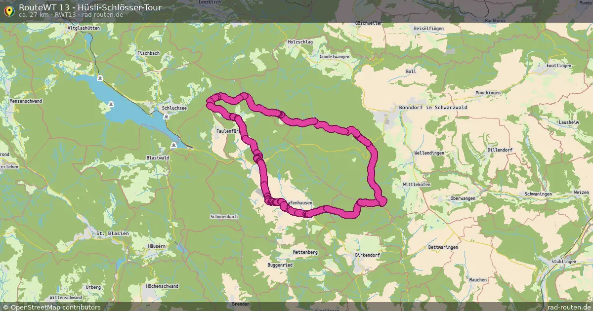 RouteWT 13 - Hüsli-Schlösser-Tour (RWT13) – Fernradroute auf Rad-Routen.de