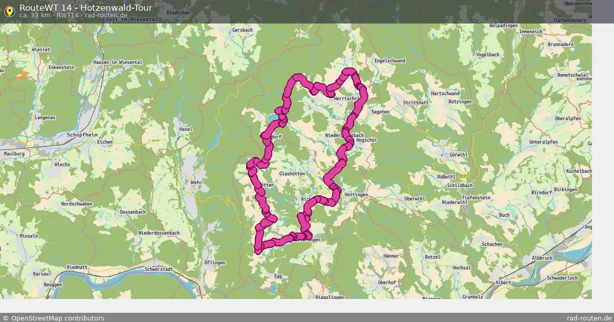 RouteWT 14 - Hotzenwald-Tour (RWT14) – Fernradroute auf Rad-Routen.de