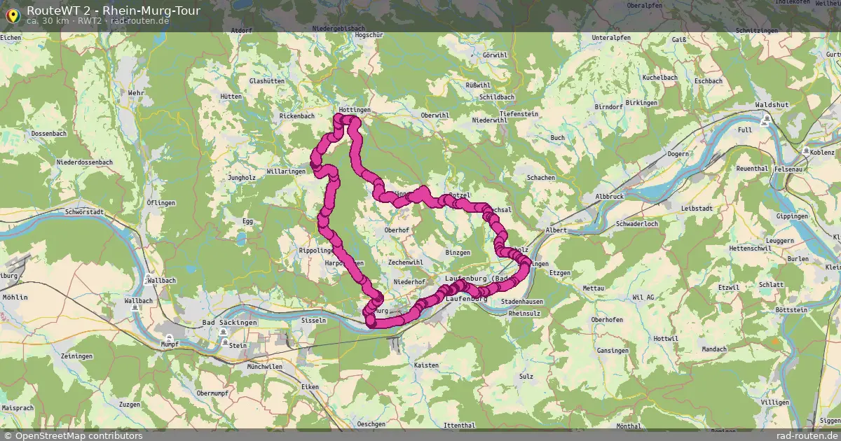 RouteWT 2 - Rhein-Murg-Tour (RWT2) – Fernradroute auf Rad-Routen.de