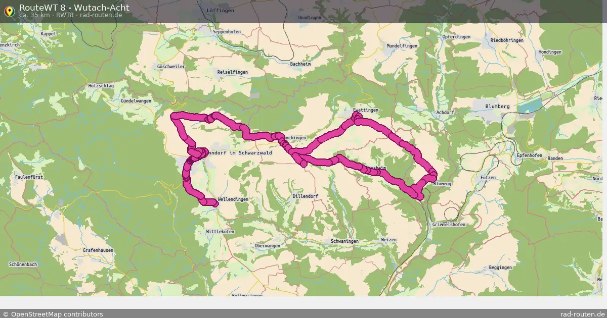 RouteWT 8 - Wutach-Acht (RWT8) – Fernradroute auf Rad-Routen.de
