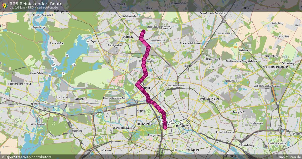 RR5 Reinickendorf-Route (RR5) – Fernradroute auf Rad-Routen.de