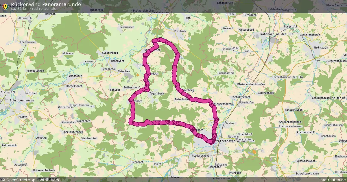 Rückenwind Panoramarunde – Fernradroute auf Rad-Routen.de