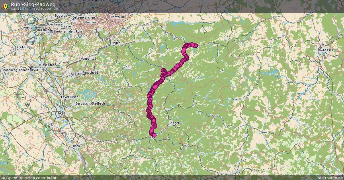 Ruhr-Sieg-Radweg – Fernradroute auf Rad-Routen.de
