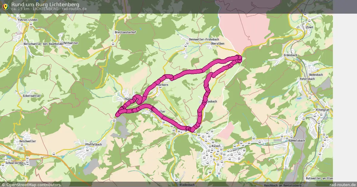 Rund um Burg Lichtenberg (Lichtenberg) – Fernradroute auf Rad-Routen.de