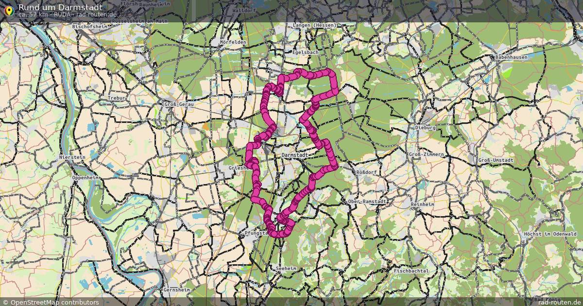 Rund um Darmstadt (RuDa) – Fernradroute auf Rad-Routen.de