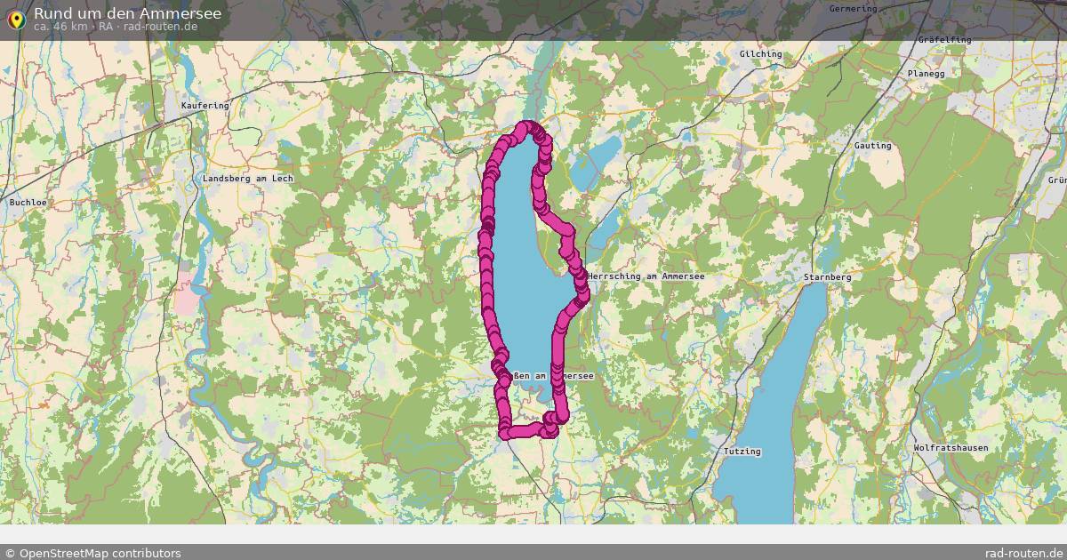 Rund um den Ammersee (RA) – Fernradroute auf Rad-Routen.de