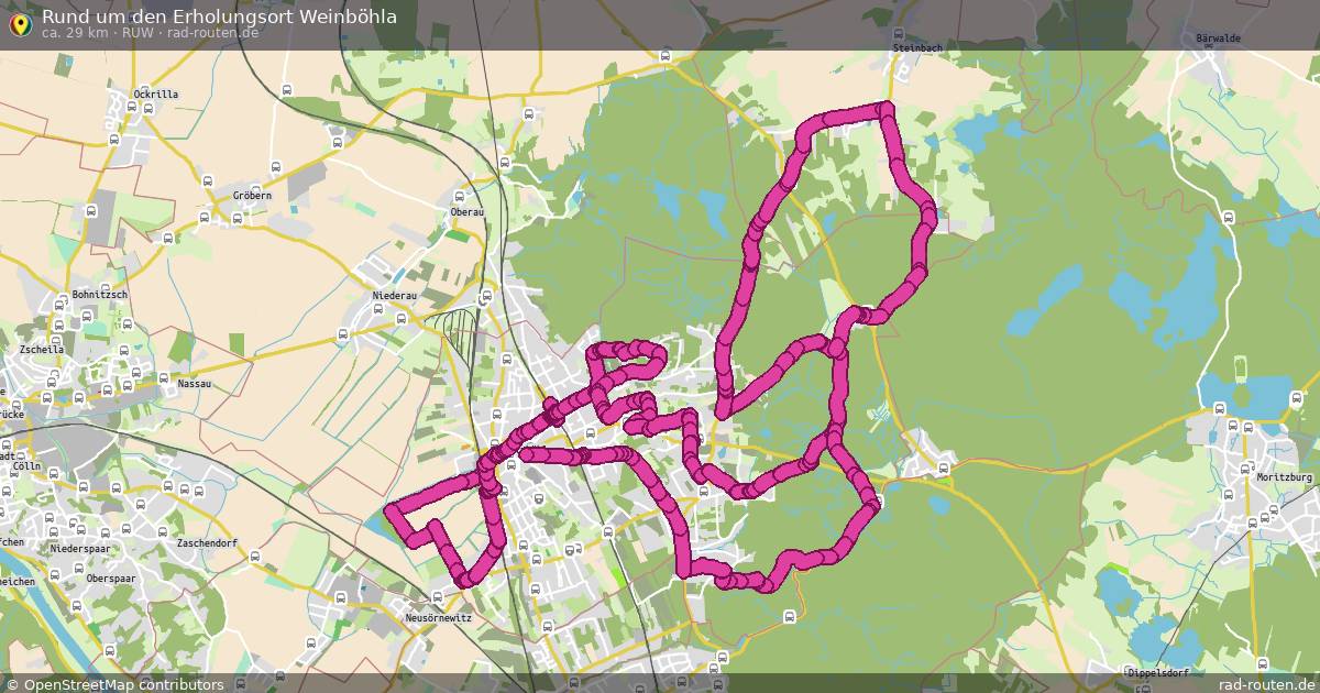 Rund um den Erholungsort Weinböhla (RuW) – Fernradroute auf Rad-Routen.de