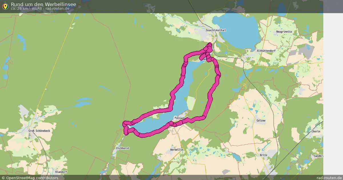 Rund um den Werbellinsee (Werb) – Fernradroute auf Rad-Routen.de