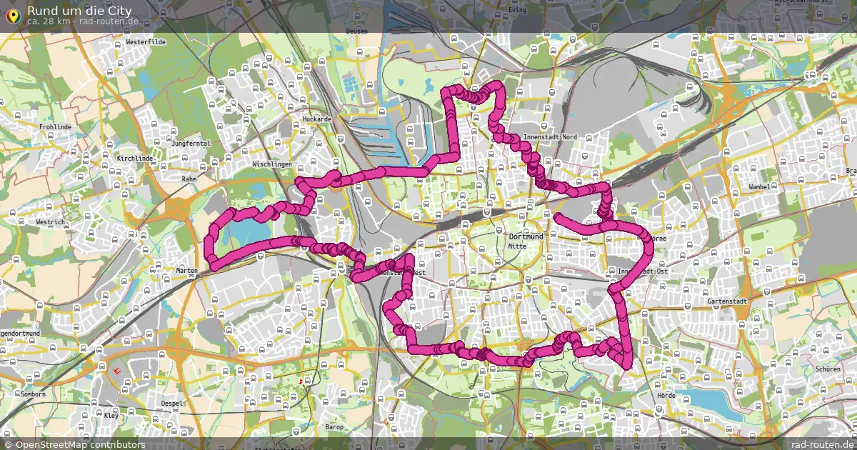 Rund um die City – Fernradroute auf Rad-Routen.de
