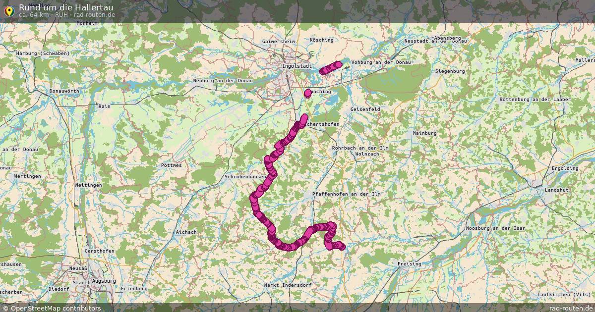 Rund um die Hallertau (RuH) – Fernradroute auf Rad-Routen.de