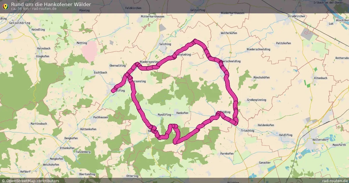 Rund um die Hankofener Wälder – Fernradroute auf Rad-Routen.de