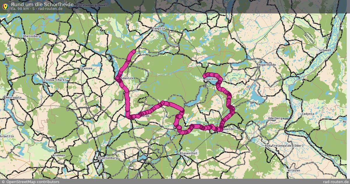 Rund um die Schorfheide (S) – Fernradroute auf Rad-Routen.de