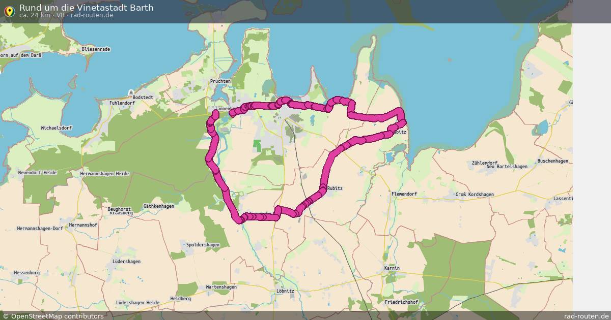 Rund um die Vinetastadt Barth (VB) – Fernradroute auf Rad-Routen.de