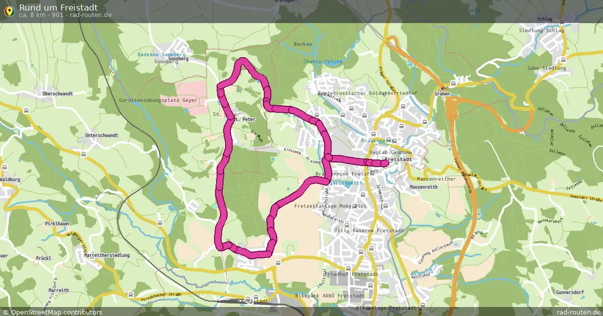 Rund um Freistadt (901) – Fernradroute auf Rad-Routen.de