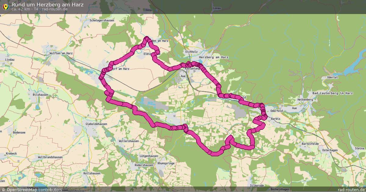 Rund um Herzberg am Harz (T4) – Fernradroute auf Rad-Routen.de