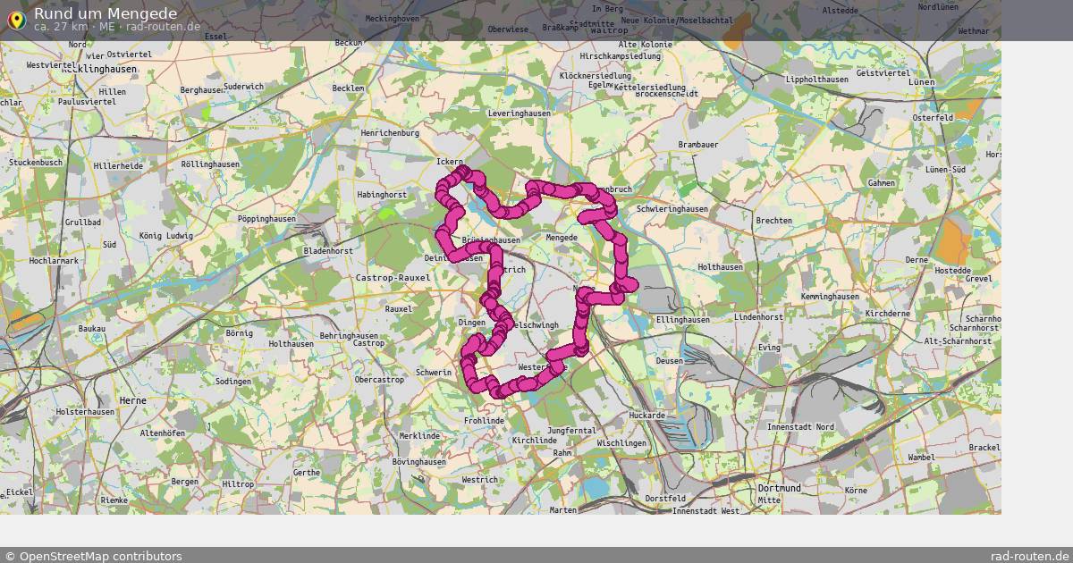Rund um Mengede (Me) – Fernradroute auf Rad-Routen.de