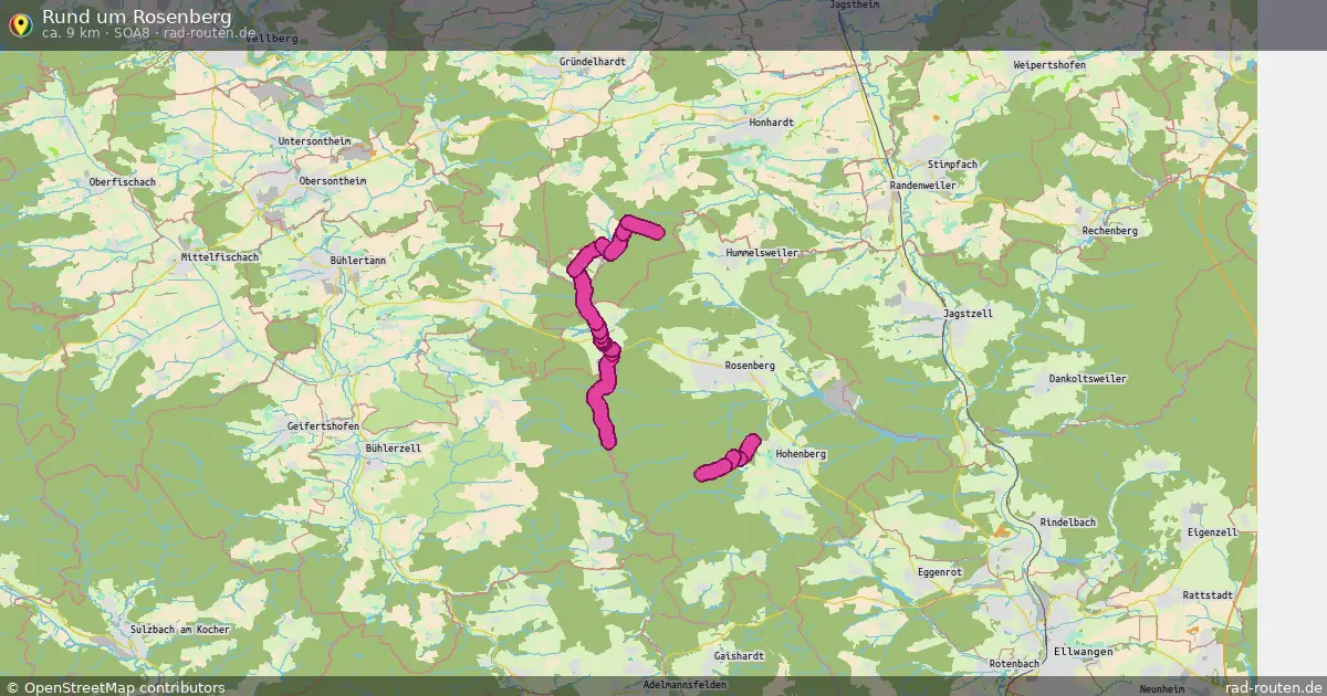 Rund um Rosenberg (SOA8) – Fernradroute auf Rad-Routen.de