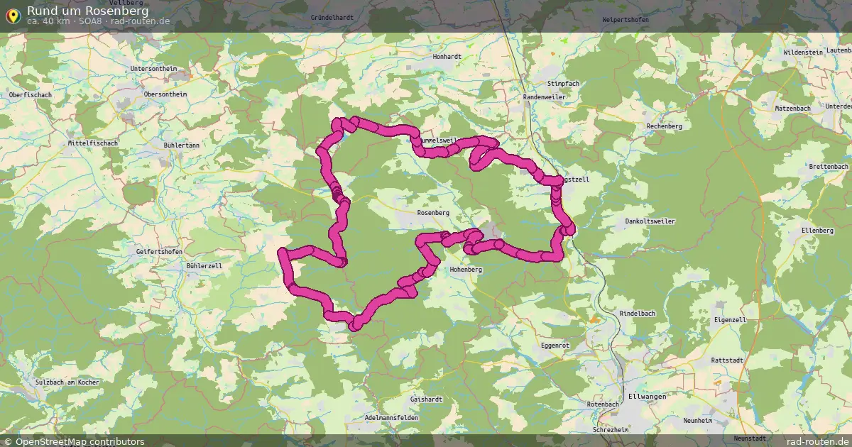Rund um Rosenberg (SOA8) – Fernradroute auf Rad-Routen.de