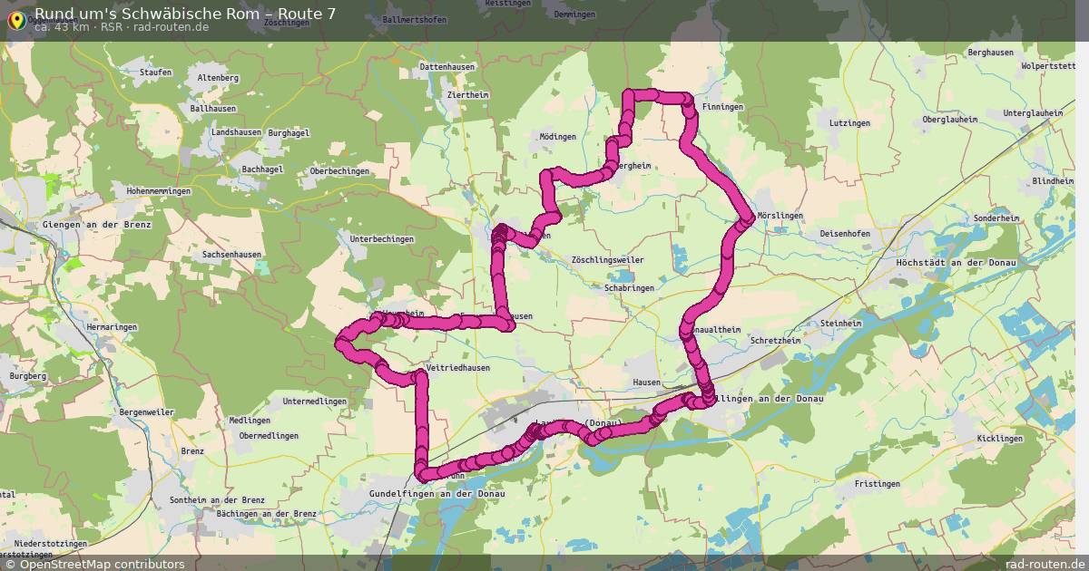 Rund um's Schwäbische Rom – Route 7 (RSR) – Fernradroute auf Rad-Routen.de