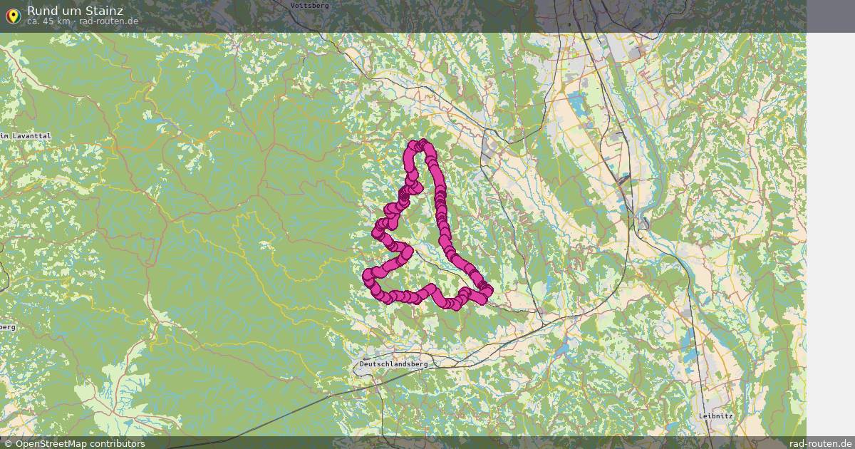 Rund um Stainz – Fernradroute auf Rad-Routen.de
