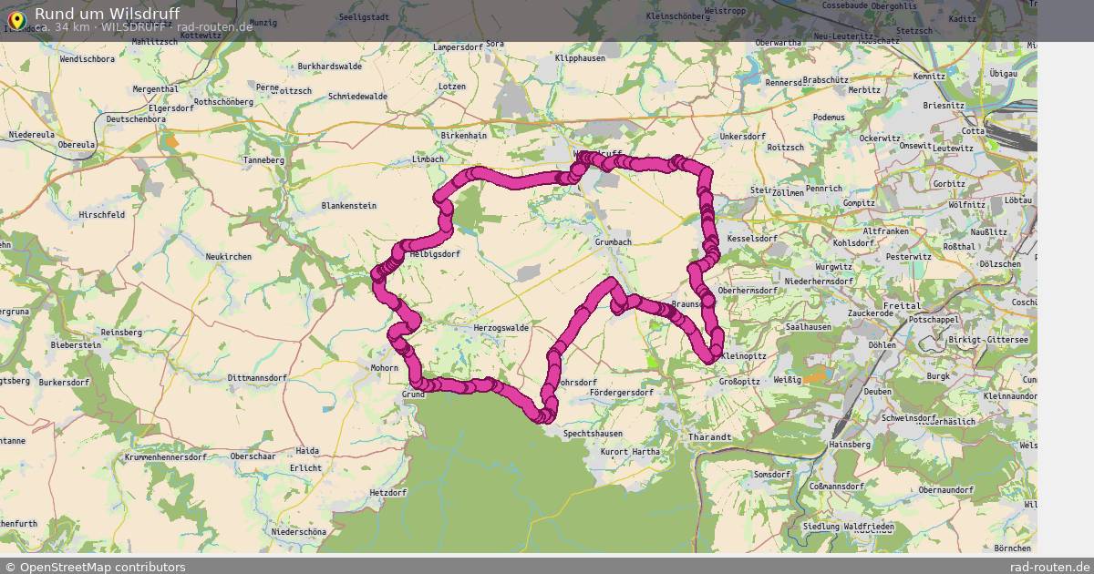 Rund um Wilsdruff (Wilsdruff) – Fernradroute auf Rad-Routen.de