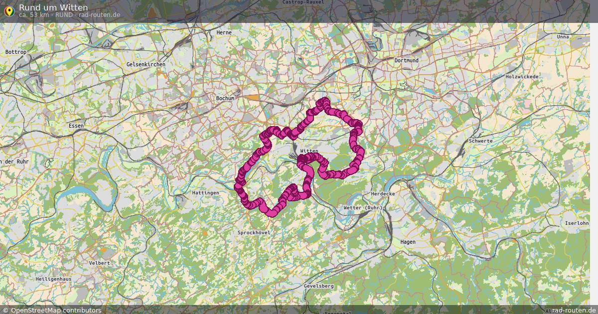Rund um Witten (RUND) – Fernradroute auf Rad-Routen.de