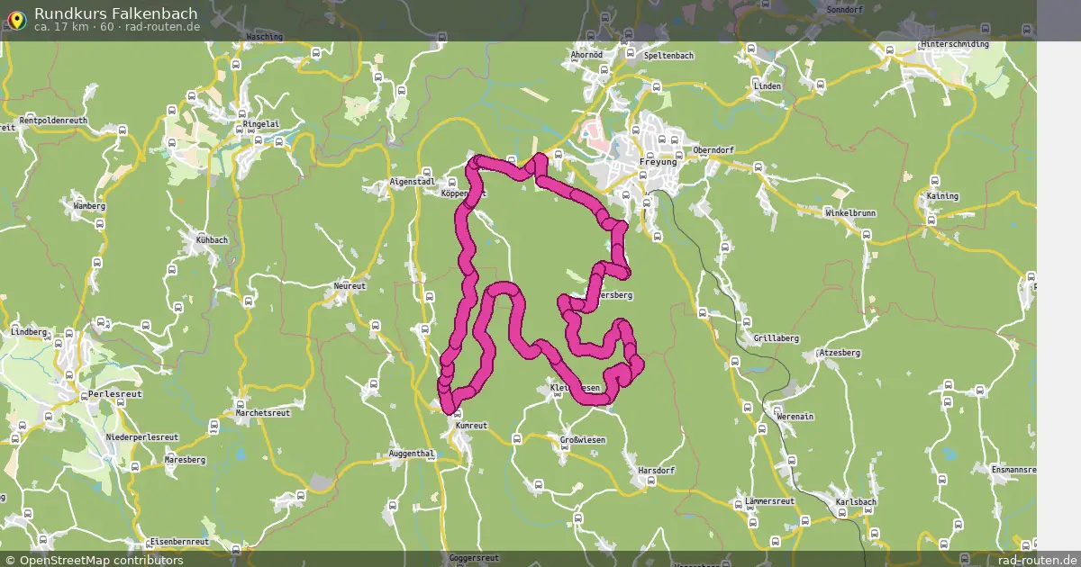 Rundkurs Falkenbach (60) – Fernradroute auf Rad-Routen.de